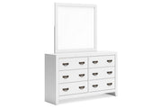 Binterglen White Dresser and Mirror -  Ashley - Luna Furniture