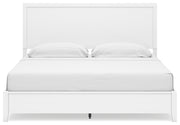 Binterglen White King Panel Bed with Mirrored Dresser from Ashley - Luna Furniture
