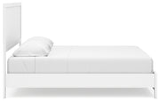 Binterglen White King Panel Bed with Mirrored Dresser from Ashley - Luna Furniture