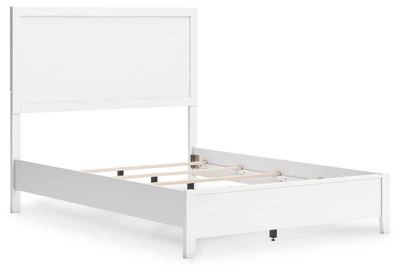 Binterglen White Full Panel Bed with Mirrored Dresser from Ashley - Luna Furniture