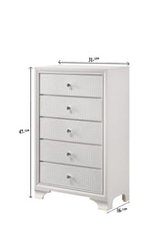 Lyssa Oat and Frost LED Upholstered Panel Bedroom Set from Crown Mark - Luna Furniture