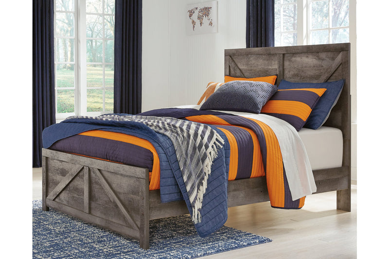 Wynnlow Gray Full Crossbuck Panel Bed from Ashley - Luna Furniture