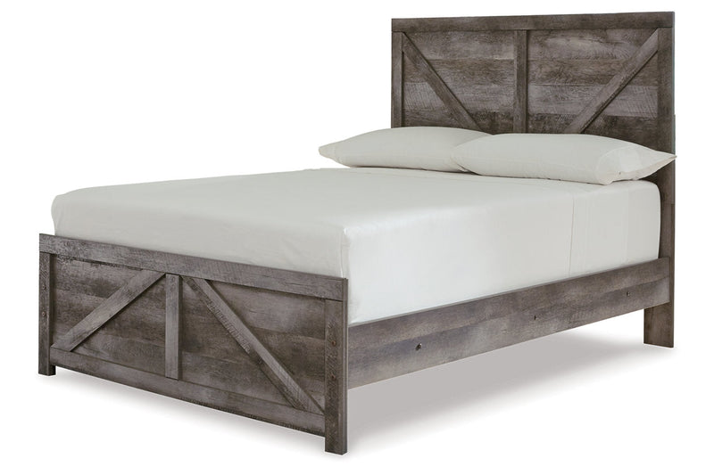 Wynnlow Gray Full Crossbuck Panel Bed from Ashley - Luna Furniture