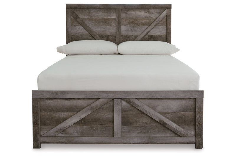 Wynnlow Gray Full Crossbuck Panel Bed from Ashley - Luna Furniture