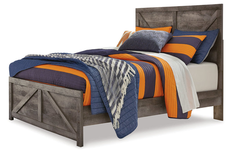 Wynnlow Gray Full Crossbuck Panel Bed from Ashley - Luna Furniture