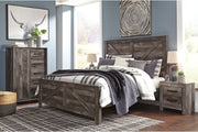 Wynnlow Gray King Crossbuck Panel Bed from Ashley - Luna Furniture