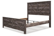 Wynnlow Gray King Crossbuck Panel Bed from Ashley - Luna Furniture