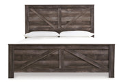 Wynnlow Gray King Crossbuck Panel Bed from Ashley - Luna Furniture