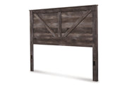 Wynnlow Gray King Crossbuck Panel Bed from Ashley - Luna Furniture
