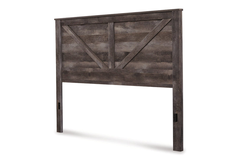 Wynnlow Gray King Crossbuck Panel Bed from Ashley - Luna Furniture