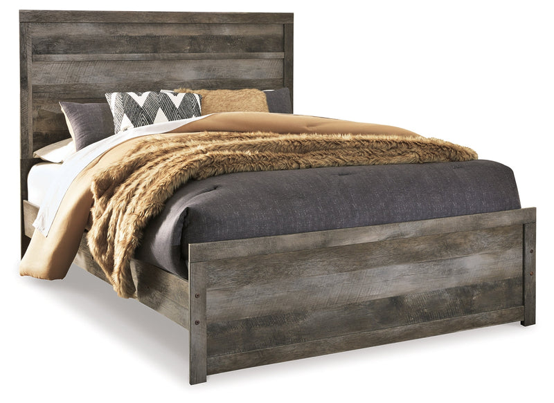 Wynnlow Gray Queen Panel Bed and Nightstand from Ashley - Luna Furniture