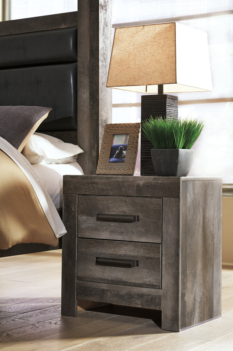 Wynnlow Gray Queen Panel Bed and Nightstand from Ashley - Luna Furniture