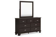 Covetown Dark Brown Dresser and Mirror -  Ashley - Luna Furniture