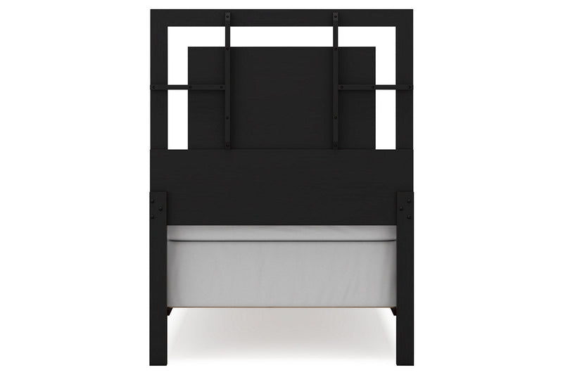 Covetown Dark Brown Twin Panel Bed -  Ashley - Luna Furniture