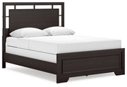 Covetown Dark Brown Queen Panel Bed, Dresser, Mirror, Chest and Nightstand from Ashley - Luna Furniture