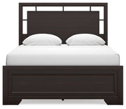 Covetown Dark Brown Queen Panel Bed, Dresser, Mirror, Chest and Nightstand from Ashley - Luna Furniture