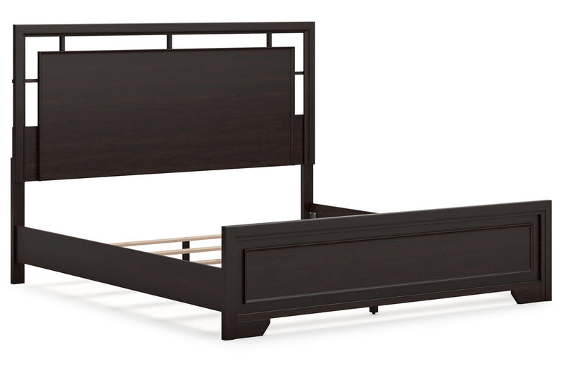 Covetown Dark Brown King Panel Bed -  Ashley - Luna Furniture