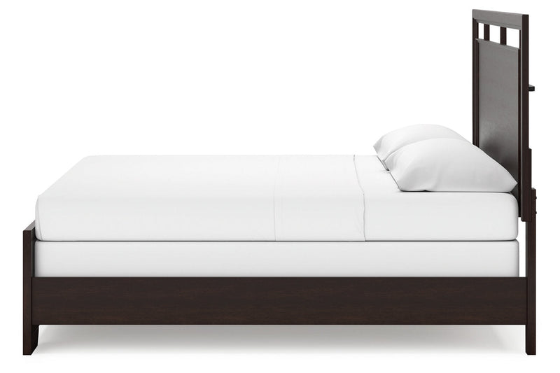 Covetown Dark Brown King Panel Bed -  Ashley - Luna Furniture