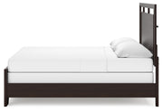 Covetown Dark Brown King Panel Bed with Mirrored Dresser from Ashley - Luna Furniture