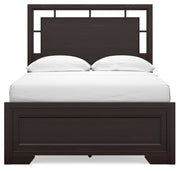 Covetown Dark Brown Full Panel Bed with Mirrored Dresser from Ashley - Luna Furniture