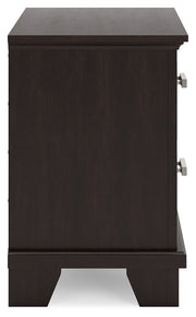 Covetown Dark Brown Queen Panel Bed, Dresser, Mirror, Chest and Nightstand from Ashley - Luna Furniture