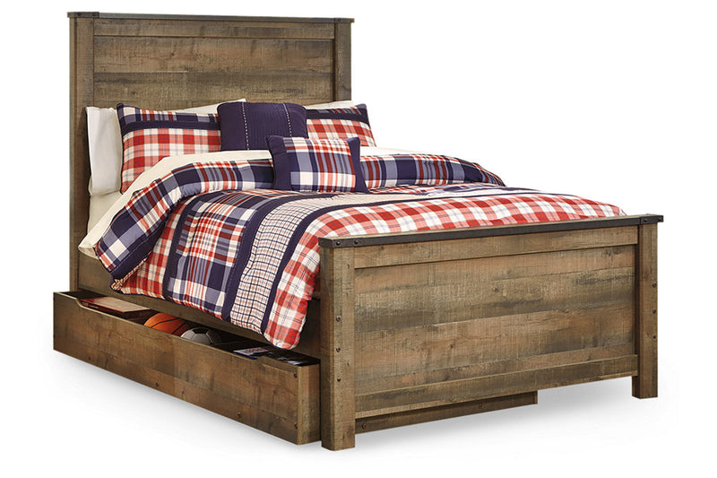 Trinell Brown Full Panel Bed with 1 Large Storage Drawer from Ashley - Luna Furniture