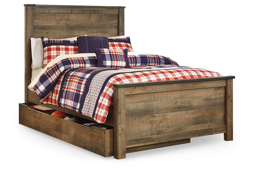 Trinell Brown Full Panel Bed with 1 Large Storage Drawer from Ashley - Luna Furniture