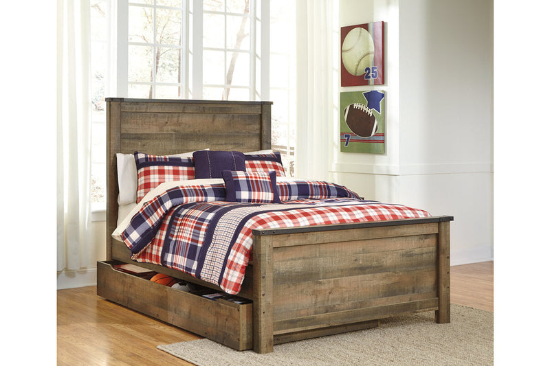 Trinell Brown Full Panel Bed with 1 Large Storage Drawer from Ashley - Luna Furniture