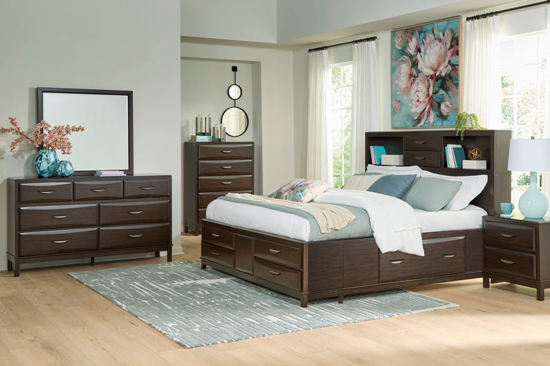 Vanmore Dark Brown Storage Bedroom Set from Ashley - Luna Furniture