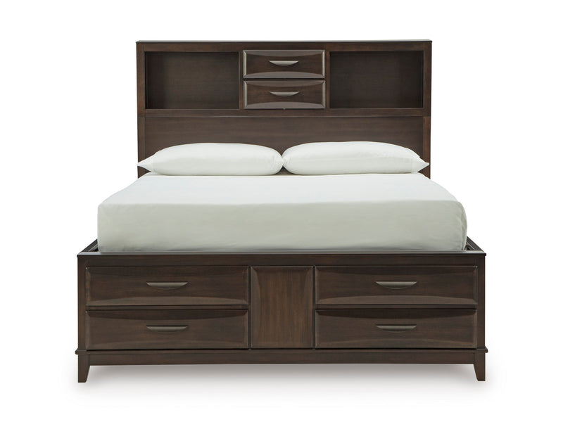 Vanmore Dark Brown Queen Storage Bed from Ashley - Luna Furniture