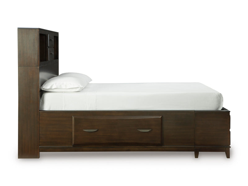 Vanmore Dark Brown Queen Storage Bed from Ashley - Luna Furniture