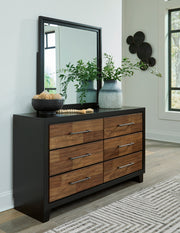 Kraeburn Brown/Black Bedroom Mirror from Ashley - Luna Furniture