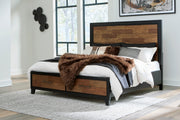 Kraeburn Brown/Black California King Panel Storage Bed from Ashley - Luna Furniture