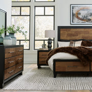 Kraeburn Brown/Black Queen Panel Storage Bed from Ashley - Luna Furniture