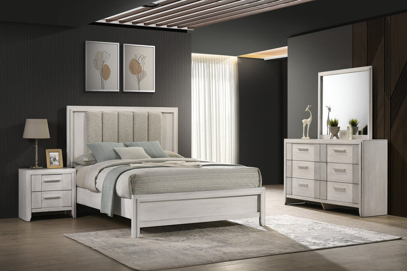 Carlton White Mist Upholstered Bedroom Set from Crown Mark - Luna Furniture