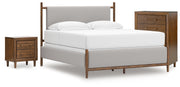 Lyncott Brown King Upholstered Bed, Chest and Nightstand from Ashley - Luna Furniture