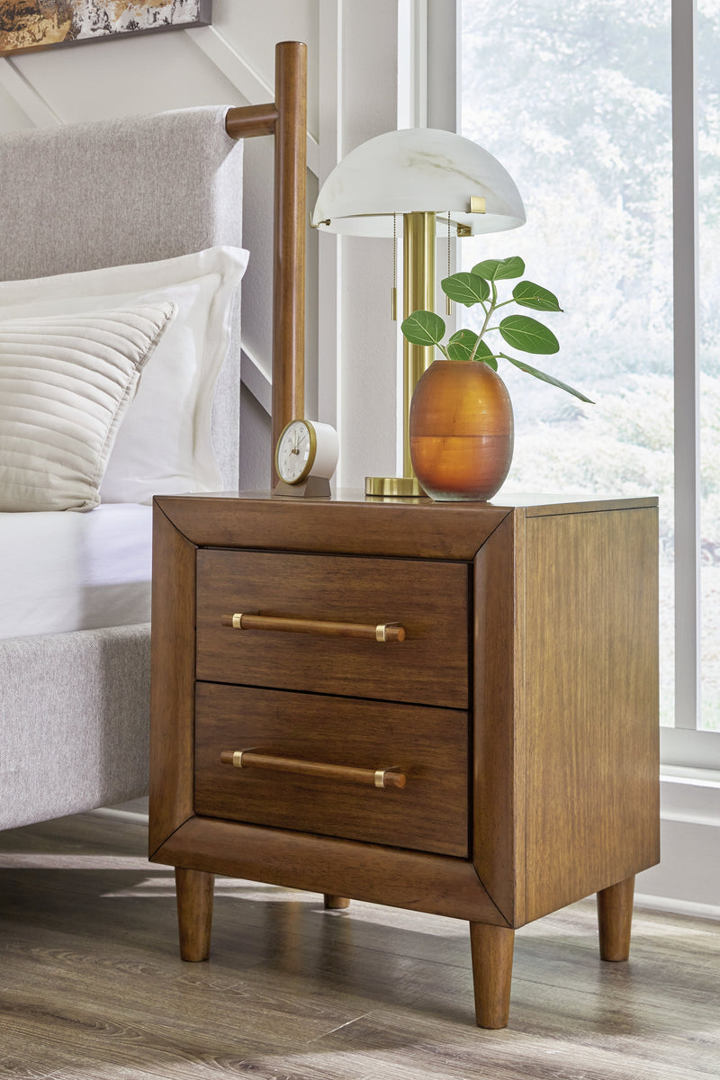 Lyncott Brown King Upholstered Bed, Chest and Nightstand from Ashley - Luna Furniture