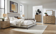 Tomtyn Light Brown California King Upholstered Bed from Ashley - Luna Furniture