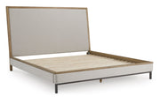 Tomtyn Light Brown California King Upholstered Bed from Ashley - Luna Furniture