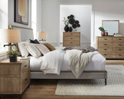 Tomtyn Light Brown California King Upholstered Bed from Ashley - Luna Furniture