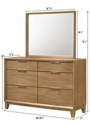 Florian Natural Wood Upholstered Storage Bedroom Set from Crown Mark - Luna Furniture