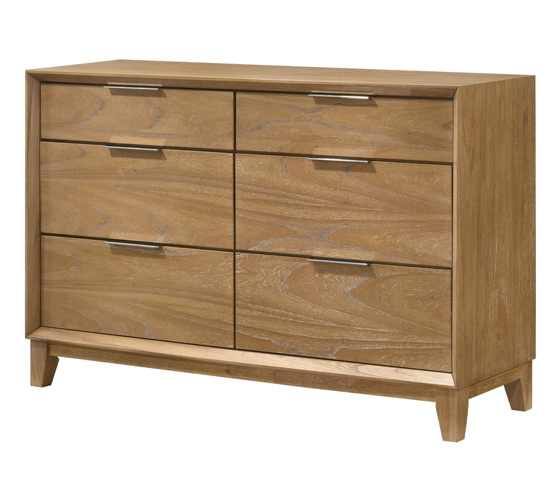 Florian Natural Wood Upholstered Storage Bedroom Set from Crown Mark - Luna Furniture
