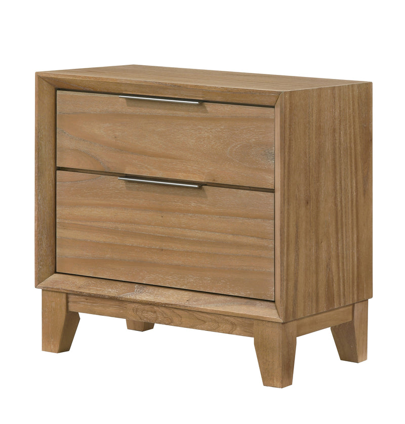 Florian Natural Wood Upholstered Storage Bedroom Set from Crown Mark - Luna Furniture