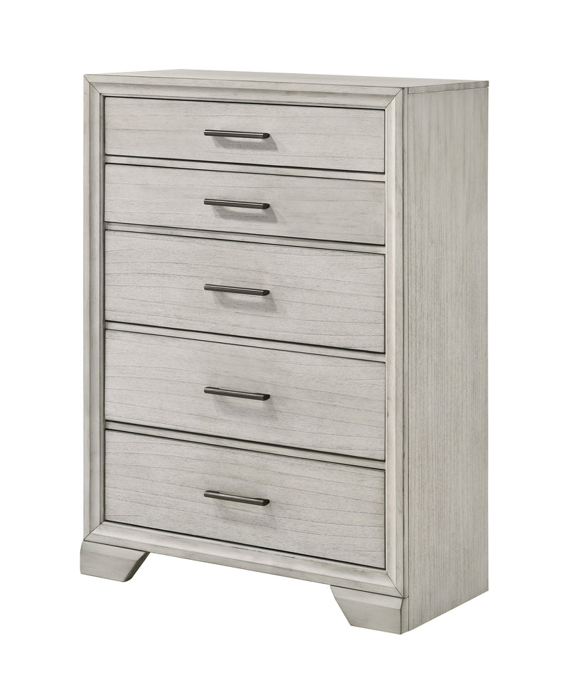 Jaymes White Mist Footboard Storage Platform Bedroom Set from Crown Mark - Luna Furniture