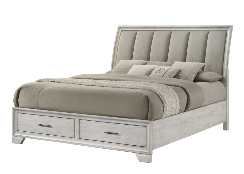 Jaymes White Mist Footboard Storage Platform Bedroom Set from Crown Mark - Luna Furniture