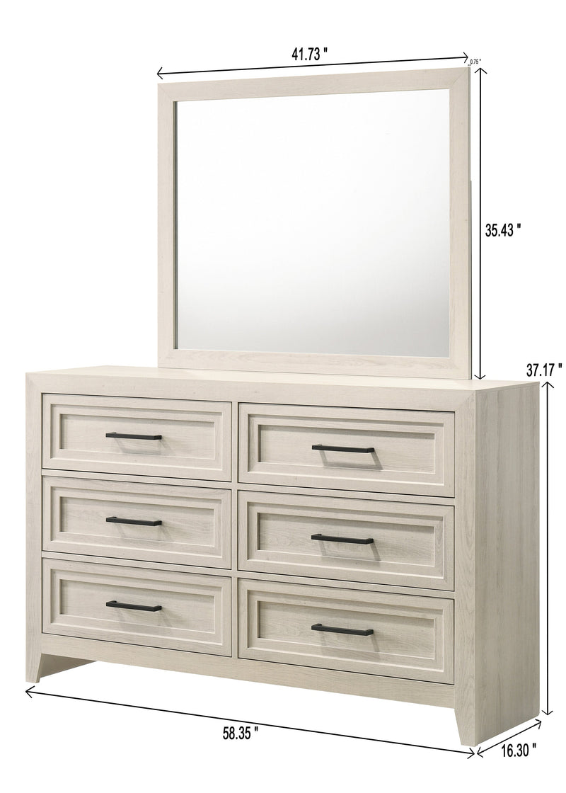 Lorraine Antique White Panel Bedroom Set from Crown Mark - Luna Furniture