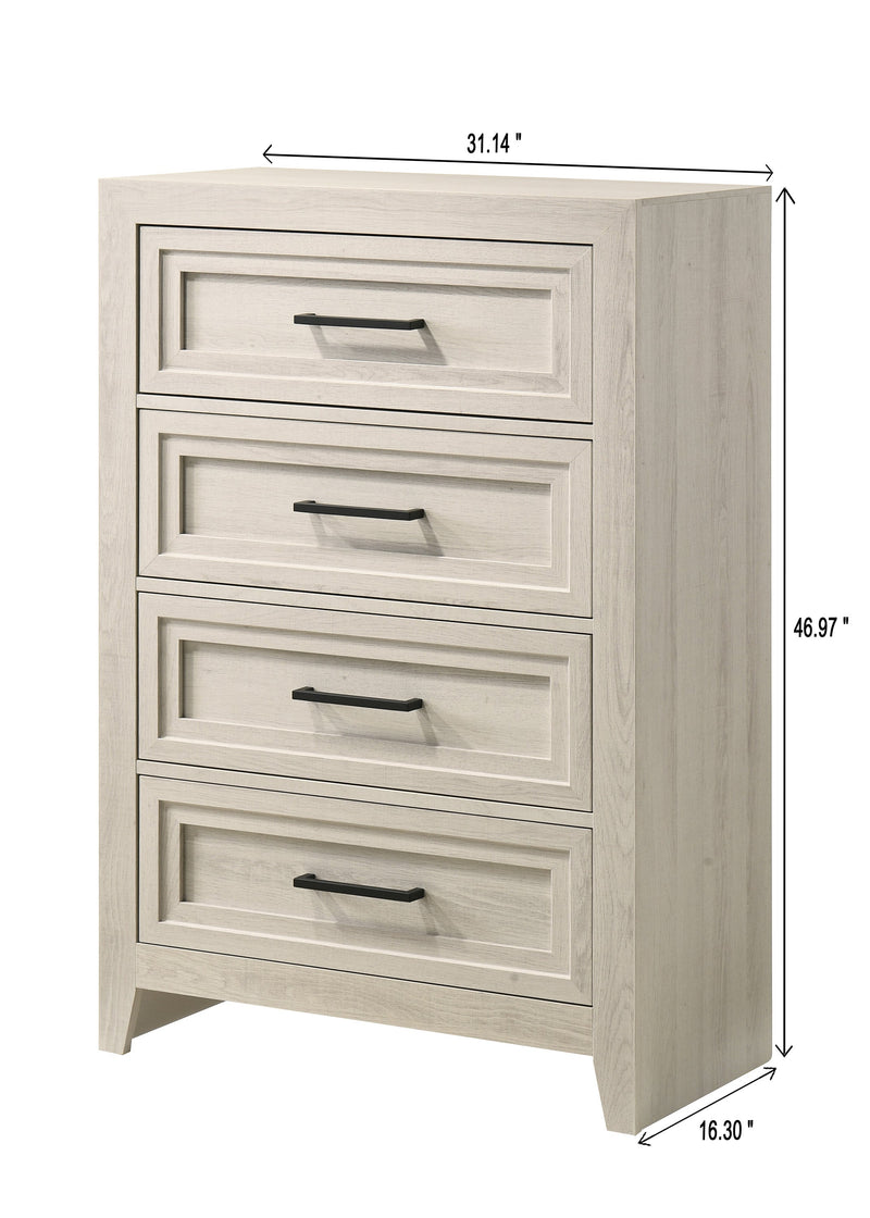Lorraine Antique White Panel Bedroom Set from Crown Mark - Luna Furniture