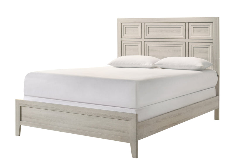 Lorraine Antique White Queen Panel Bed from Crown Mark - Luna Furniture
