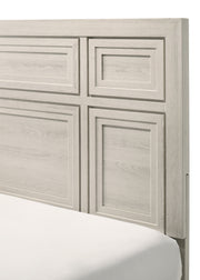 Lorraine Antique White Queen Panel Bed from Crown Mark - Luna Furniture