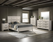 Lorraine Antique White Queen Panel Bed from Crown Mark - Luna Furniture